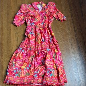 FARM Rio Vibrant Floral Midi Dress